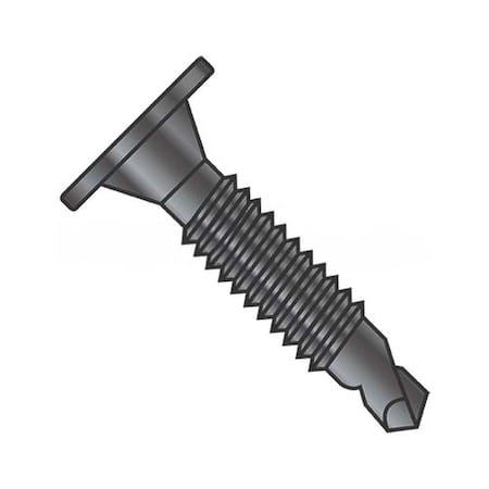 Usa Industrials Self-Drilling Screw, 1/4"-20 x 1-1/2 in, Black Oxide Steel Wafer Head Phillips Drive BULK-SCRW-12632